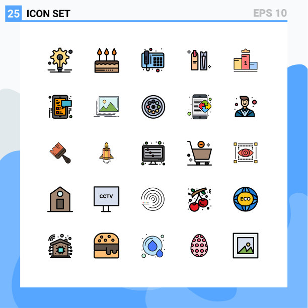 通用图标符号组25现代填充图片下载