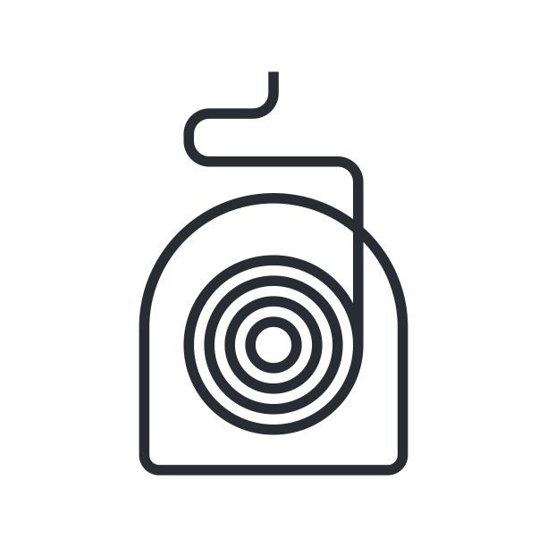 牙线图标上的白色背景。矢量插图。图片下载