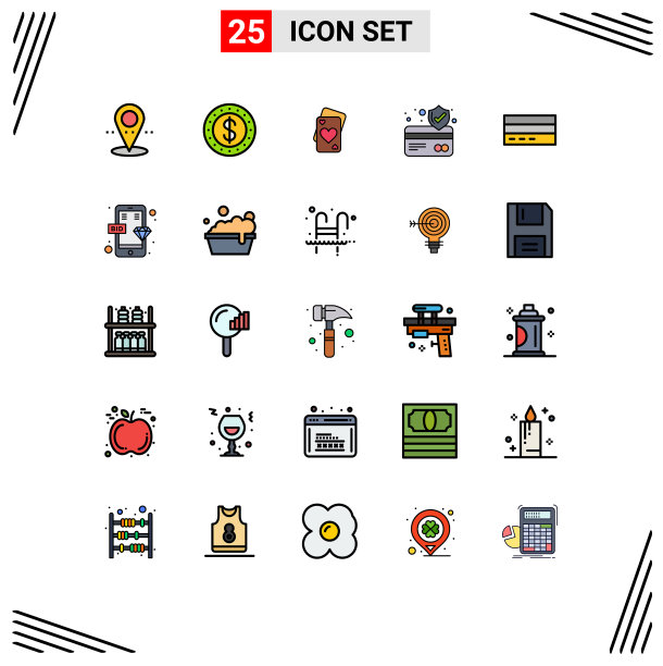 通用图标符号组25现代填充图片下载