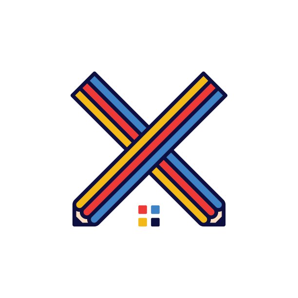 十字铅笔房子家矢量图标插图图片下载