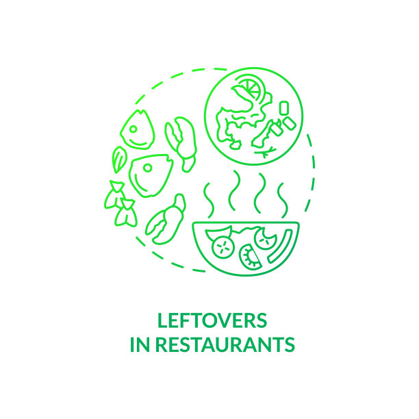 剩饭在餐厅的概念图标图片下载
