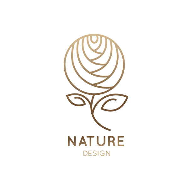 线性标志玫瑰图片下载