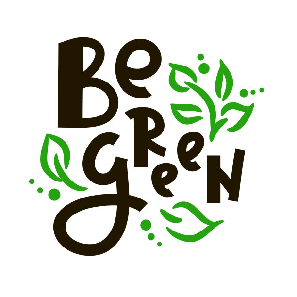 绿色——激励激励的名言。手绘的漂亮的字母。为鼓舞人心的生态海报印刷，生态t恤，自然袋，杯子，卡片，传单，环境贴纸，徽章。可爱的向量图片下载