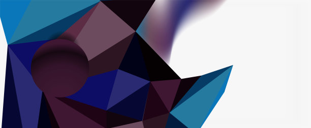 时尚的三维几何组成，设计模板的业务或技术演示，互联网海报或网页小册子封面图片下载