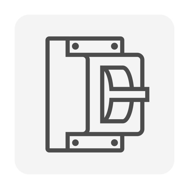 断路器矢量图标设计。图片下载