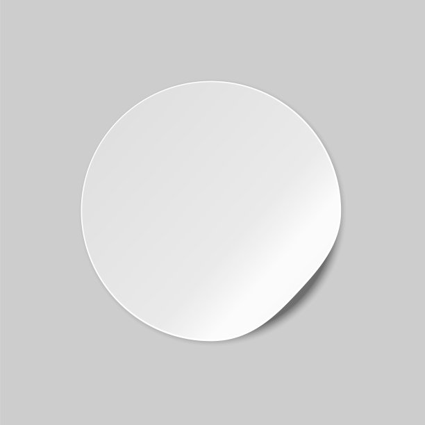 圆纸贴纸模板。矢量插图。网页横幅。图片下载