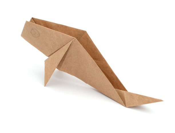 一种折纸的鲸鱼鱼图片下载