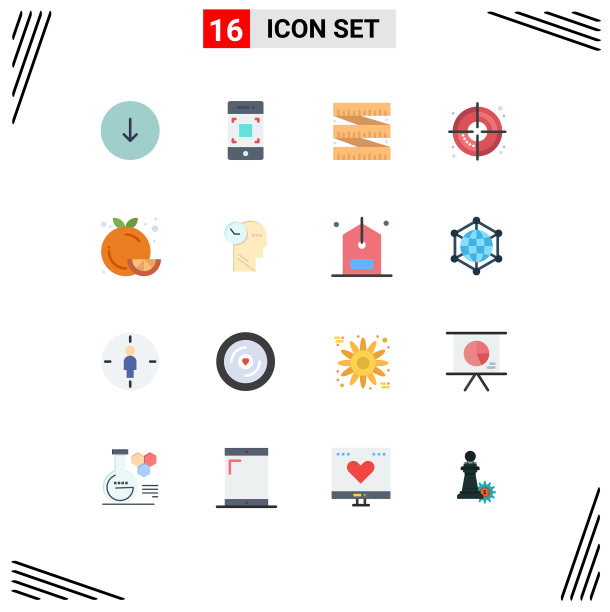 16种适用于网络和移动的通用平面颜色图片下载