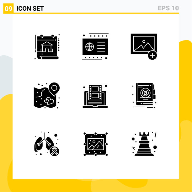 打包9个创造性坚实的字形学习图片下载