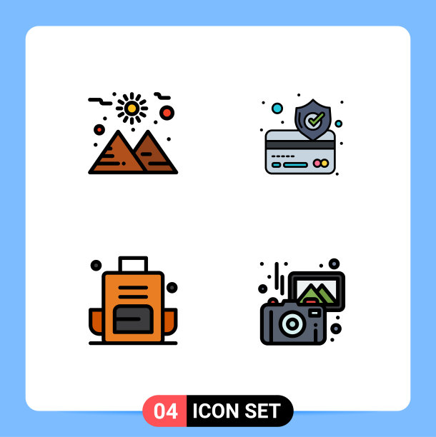 用户界面包4基本填充线平图片下载