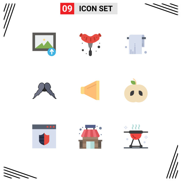 9 .创意图标的现代标志和符号图片下载