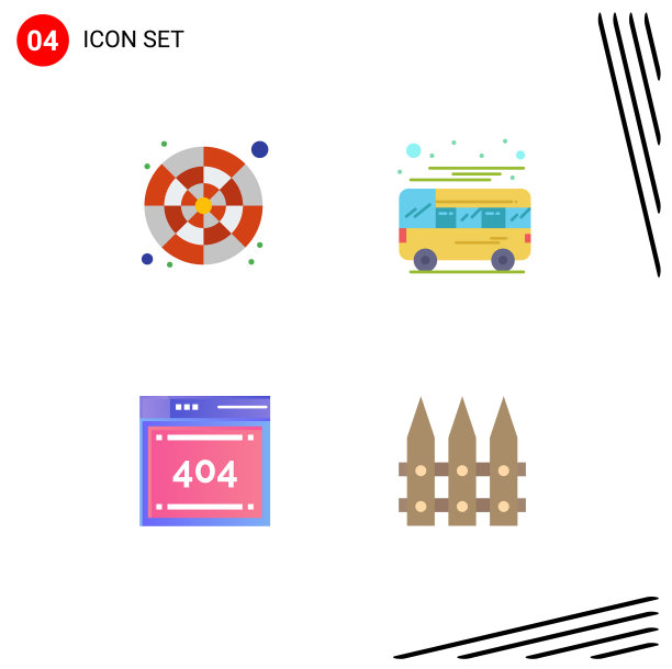 设置4个现代UI图标符号标志图片下载