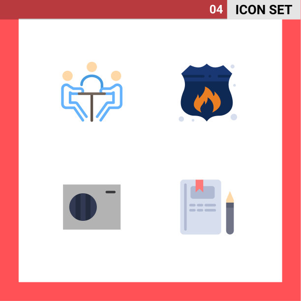 股票图标包4线标志和符号图片下载