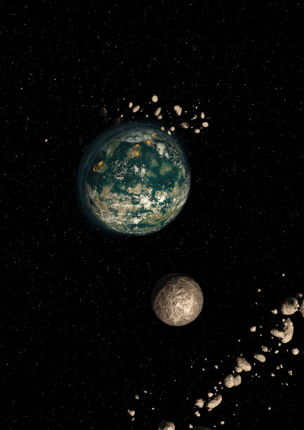 3D插图科幻外层空间图片下载