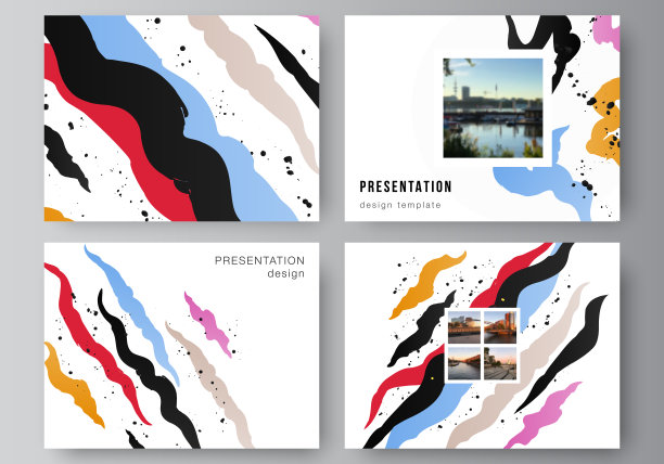 矢量布局的演示幻灯片设计业务模板，多用途模板的演示小册子，小册子封面，业务报告，代理，公司，投资组合，推介甲板，启动。图片下载