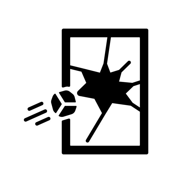 破碎的存储矢量平面字形图标图片下载