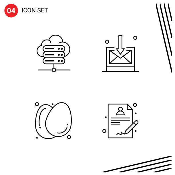 移动界面线设4个象形图图片下载