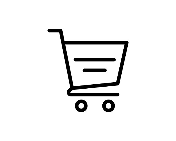 快速送货购物车图标细线网页和移动，现代简约的平面设计。矢量深灰色的图标在浅灰色的背景。图片下载