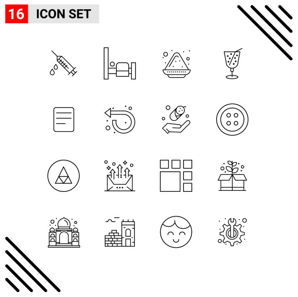 16大纲概念的网站，移动和应用程序图片下载