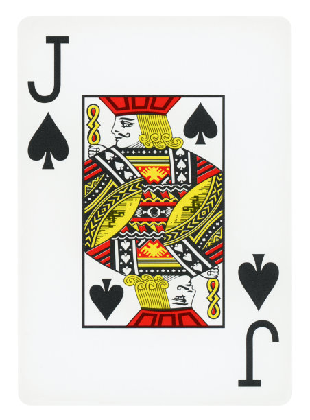扑克牌黑桃杰克-孤立图片下载
