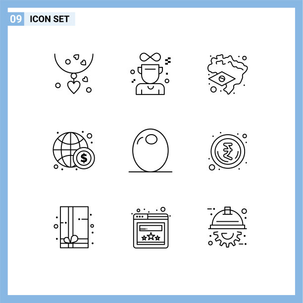 9 .创意图标的现代标志和符号图片下载