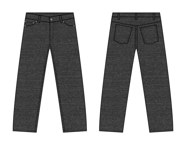 细长的牛仔裤矢量插图图片下载