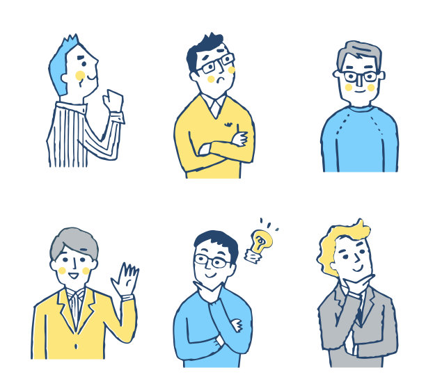 6个人有不同的面部表情图片下载