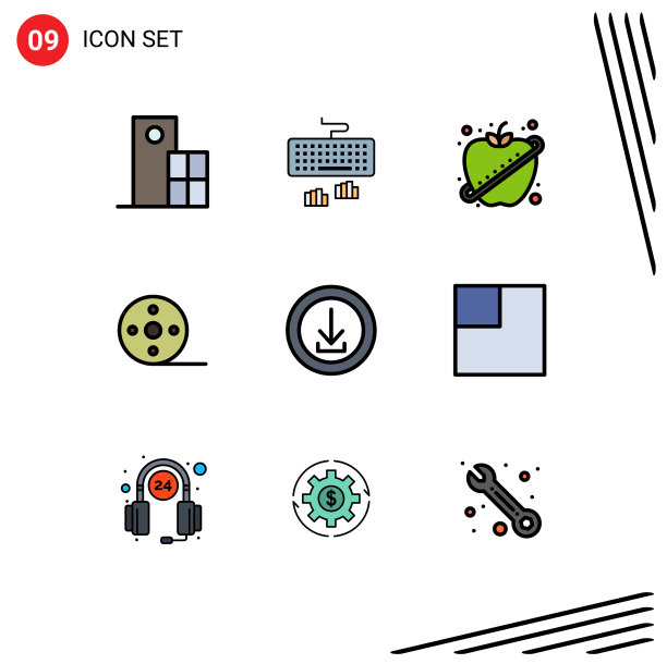 第九组填充线和平色标志图片下载