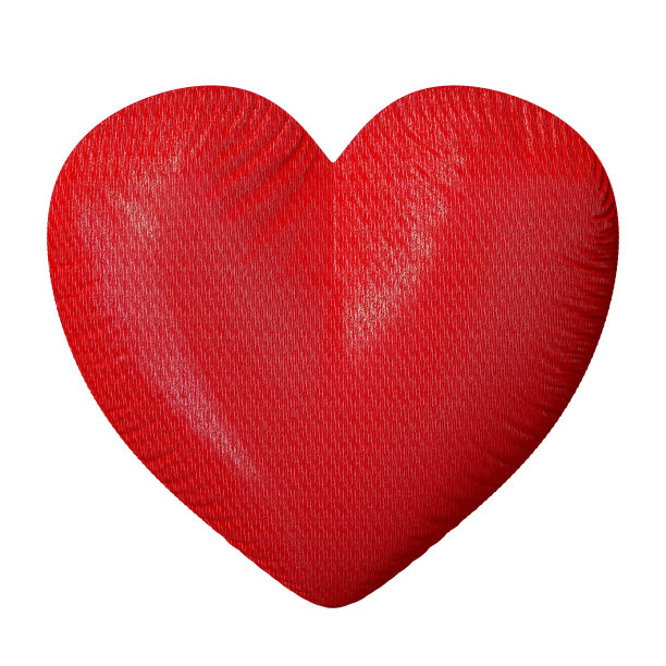 粗布制成的红心图片下载