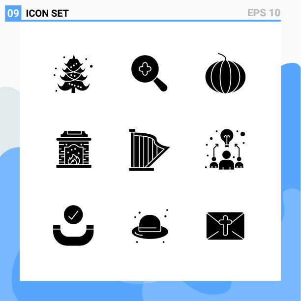 股票图标包9行符号和符号图片下载