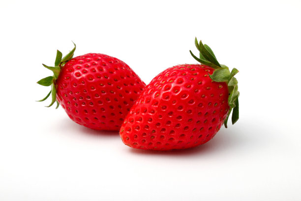 草莓。新鲜有机浆果宏。水果的背景图片下载