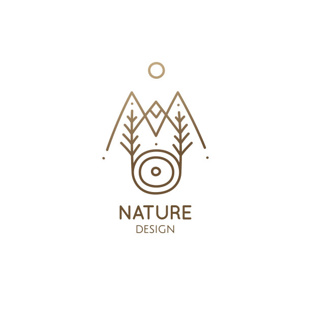 抽象的自然神圣的象征，山脉的标志图片下载