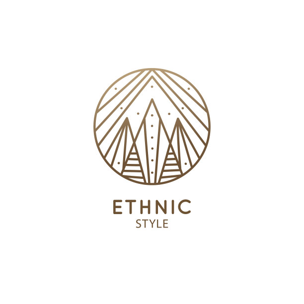 抽象的神圣象征山的标志图片下载