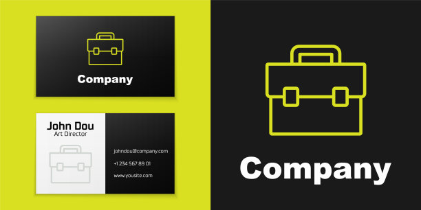 图标类型线公文包图标孤立在黑色背景。业务用例的迹象。业务组合。标志设计模板元素。向量图片下载