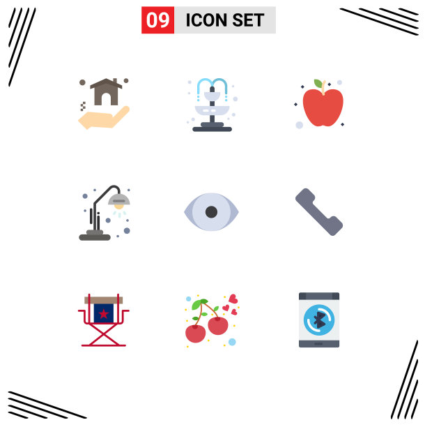 设置9个商业平面颜色包图片下载