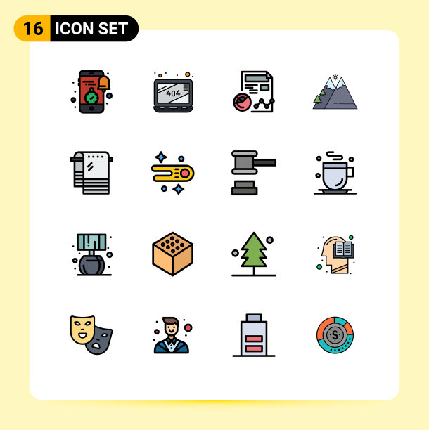 设置16个现代UI图标符号标志图片下载