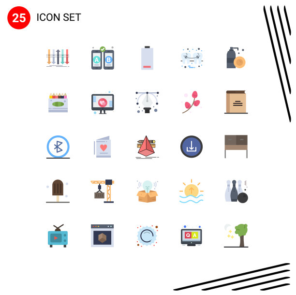 股票图标包25行符号和符号图片下载