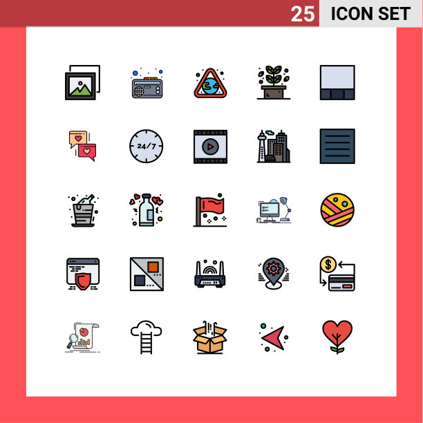 25填充线平面颜色的网站概念图片下载