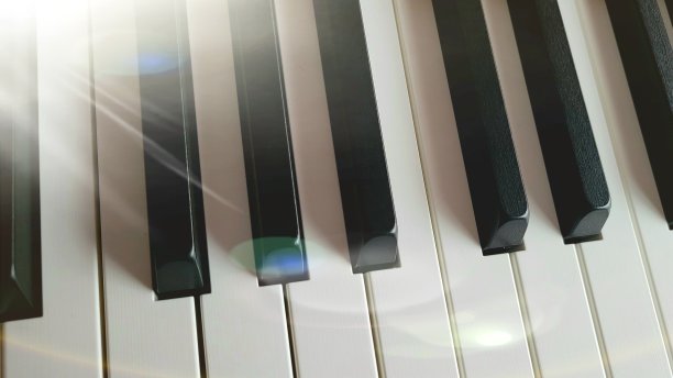 电子钢琴键盘上的按键图片下载