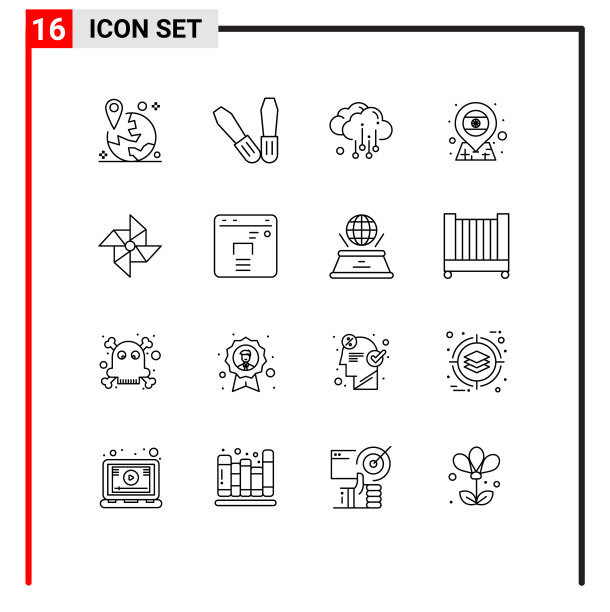 股票图标包16行符号和符号图片下载