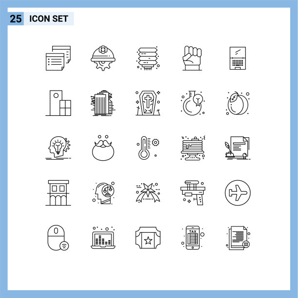 象形图设25条简单线条，手握力大图片下载