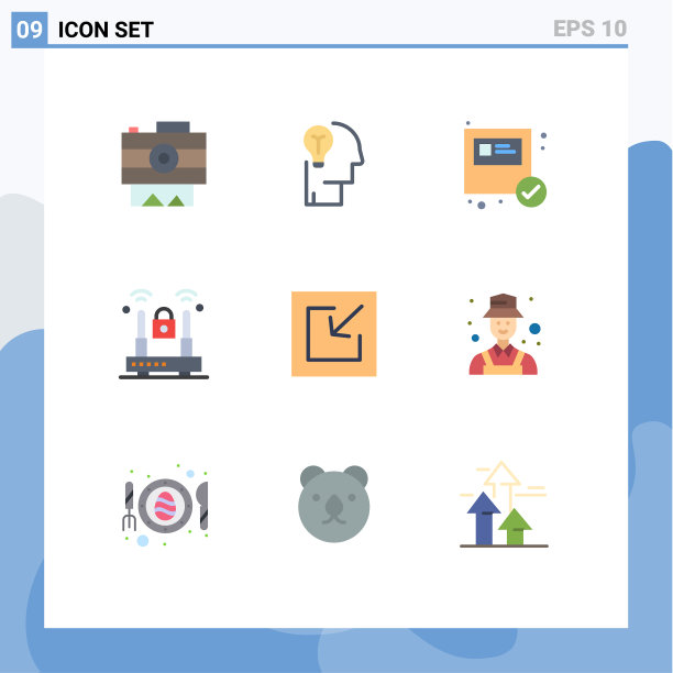 设置9个平面颜色的网格下载锁定图片下载