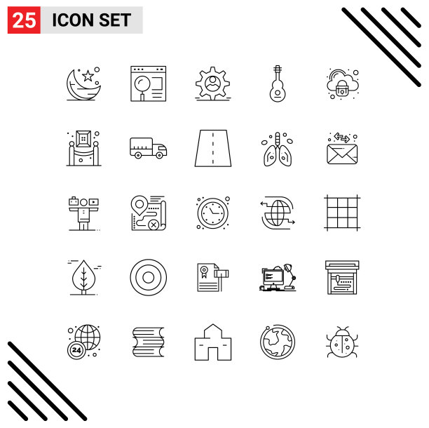 用户界面包25个基本行声音图片下载