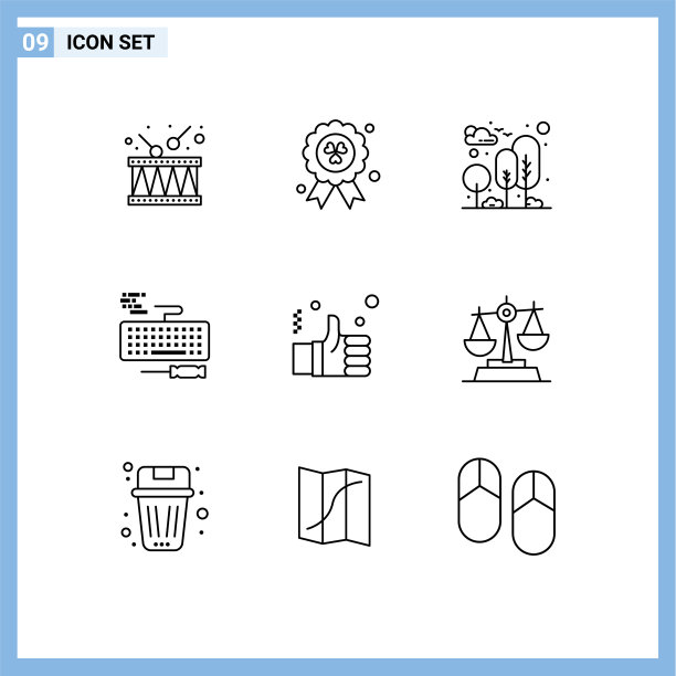 9 .适用于网页和手机的通用大纲图片下载