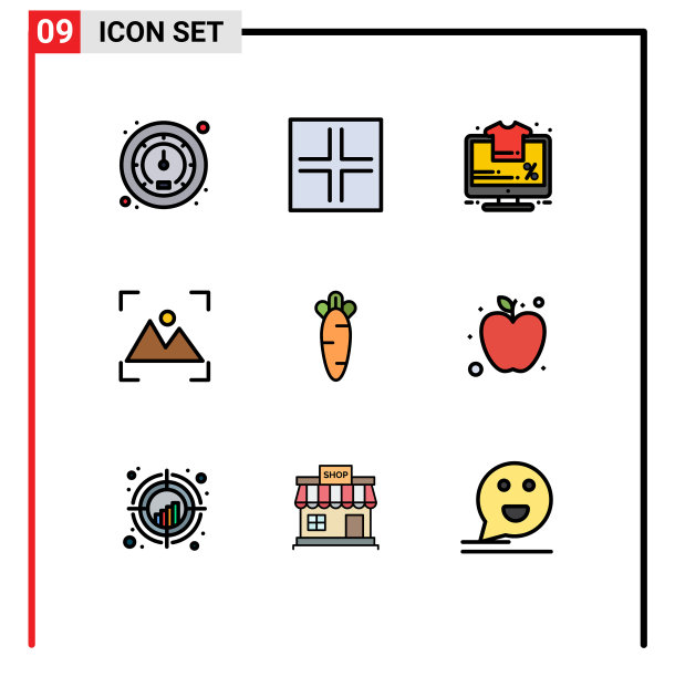 设置9商业填充线平面颜色包图片下载