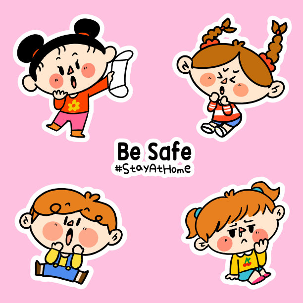 2019冠状病毒病患儿待在家里注意安全图片下载