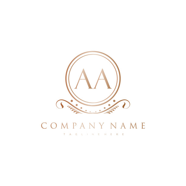 Aa首字母与皇家豪华标志模板图片下载