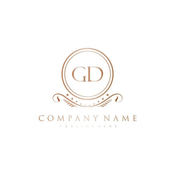 Gd信首字母与皇家豪华标志模板图片下载