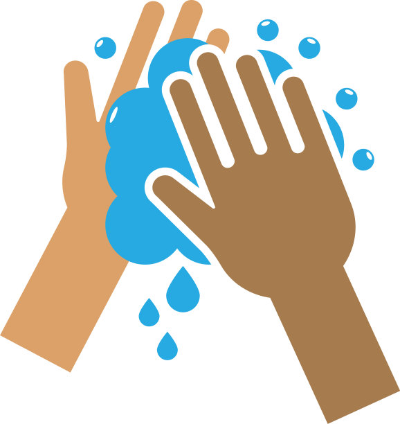 手洗图标设计模板隔离图片下载