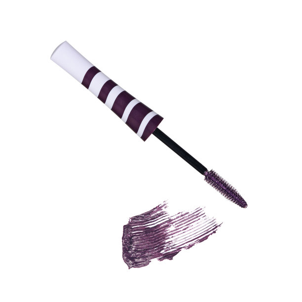 紫色睫毛刷上白色的孤立笔画图片下载